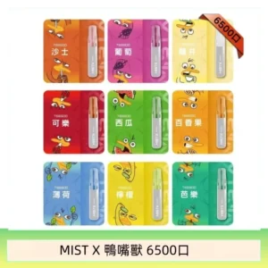 MIST X 鴨嘴獸 6500口一次性拋棄式電子煙｜陶瓷芯更穩定